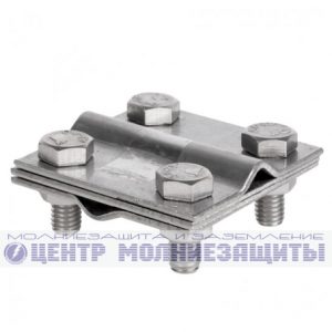 Крестообразный зажим пруток-пруток 8-10 мм с промежуточной пластиной, оцинкованный 