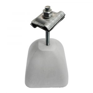 Держатель-зажим соединительный круглого проводника 8-10 мм, шпилька 100мм, оцинк. с бетоном 1 кг