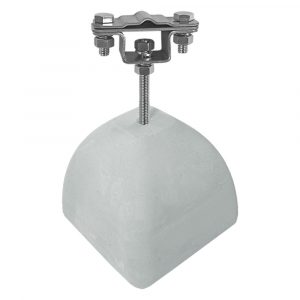 Держатель полоса/пруток для плоской кровли малый, оцинк. с бетоном 1 кг